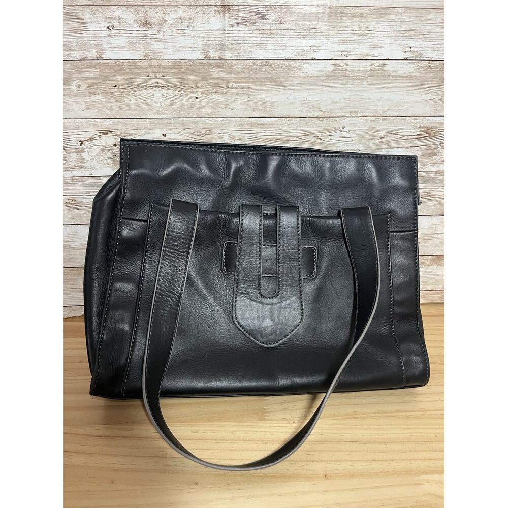 Vintage Women’s Franklin Covey Briefcase Purse Black Leather 14x10”